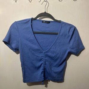 ZARA Blue/Purple Crop Top
